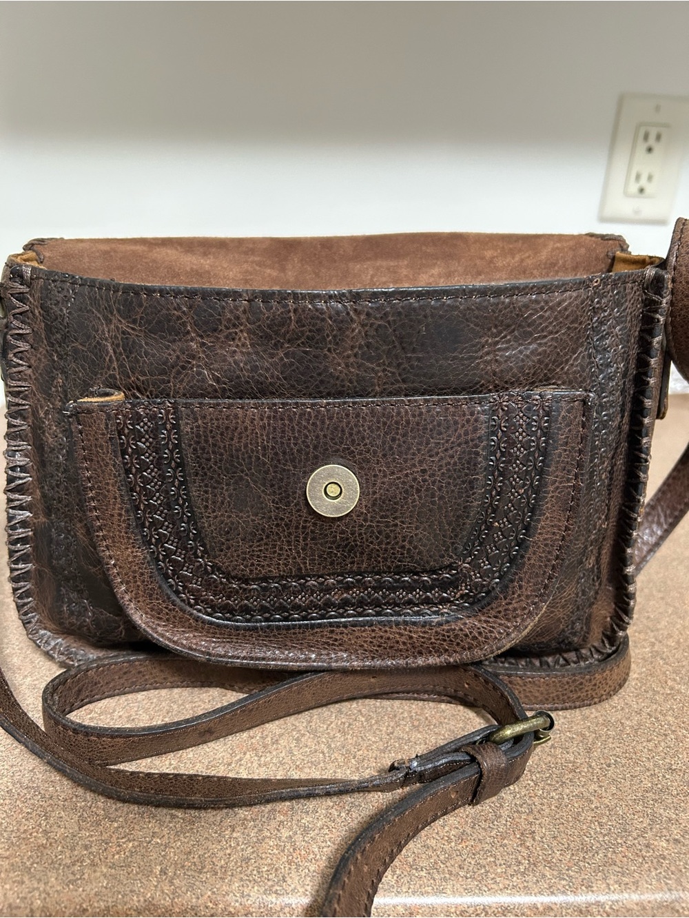 Patricia Nash Beaumont Leather Crossbody Bag with Tassel - Picture 6 of 15